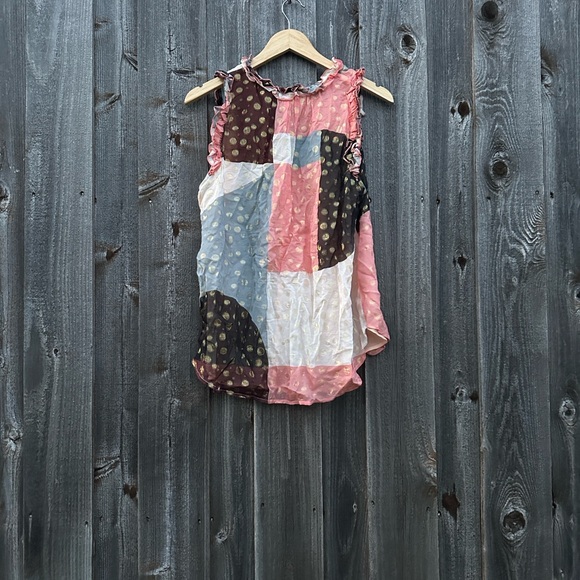 Anthropologie Maeve - Fantasia Metallic Clip Dot Top - Picture 7 of 11